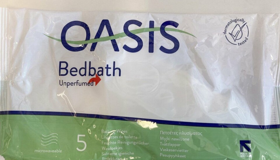 Engangsvaskeklutene av merket Oasis Bedbath uparfymert ble trukket i frykt for at de kunne være forurenset med bakterien Pseudomonas aeruginosa. Engangsvaskeklutene av merket Oasis Bedbath uparfymert ble trukket i frykt for at de kunne være forurenset med bakterien Pseudomonas aeruginosa.