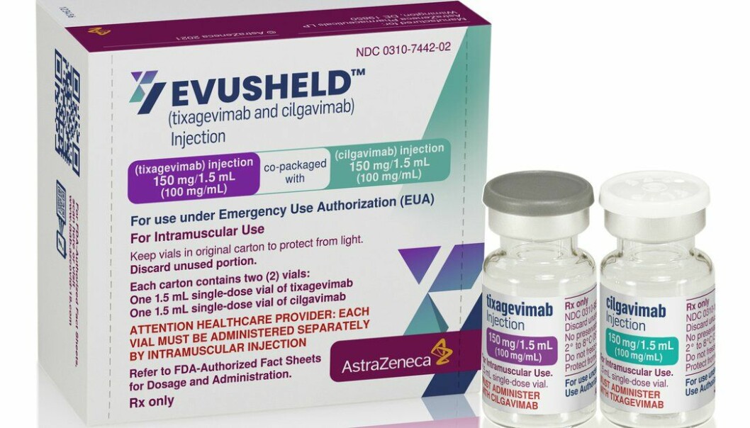 USA har godkjent bruken av legemiddelet Evusheld, som inneholder to monoklonale antistoffer, for å beskytte mot koronasykdom