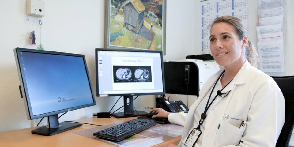 HAR ÉN - VIL HA TO: – Jeg faktisk litt overrasket da Beslutningsforum sa ja til nivolumab først. Men det er jo fordi de har sagt ja til «fast track» gjennom hurtiginnføringsordningen, sier onkolog Anna Winge-Main til HealthTalk.