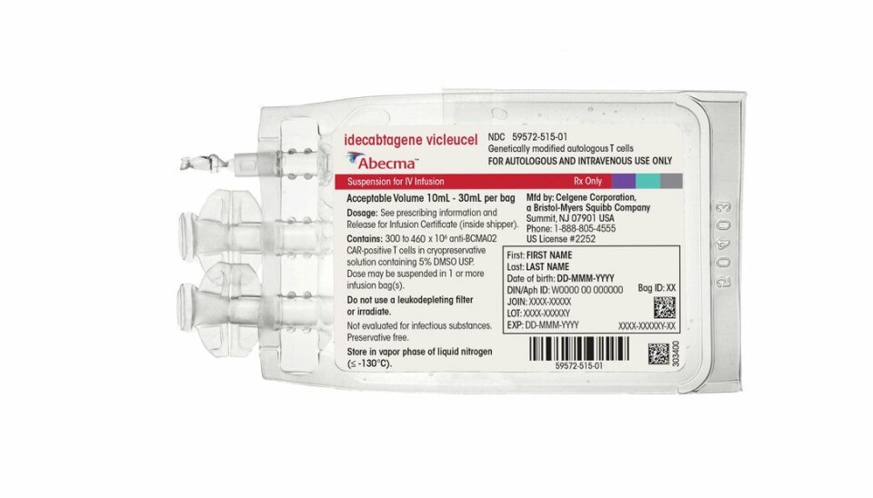 EU-kommisjonen har gitt markedsføringstillatelse til den avanserte celleterapien Abecma til behandling av pasienter med myelomatose. Abecma inneholder millioner av genmodifiserte T-celler som føres tilbake i kroppen til pasienten og de ombygde immuncellene finner og dreper BCMA-holdige celler.