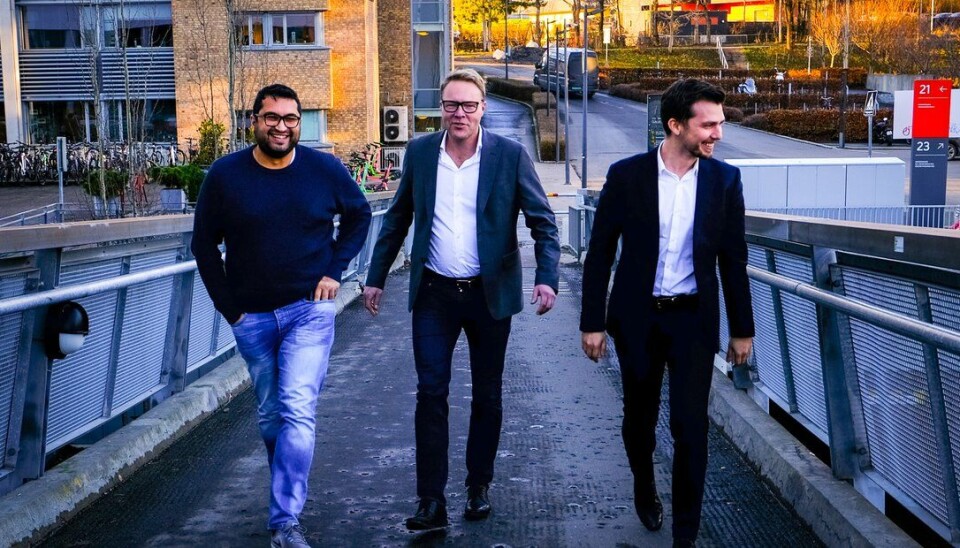 Sammen til USA: Rizwan Hussain (Arxx Therapeutics), Halvor Celius (SonoClear) og Armend G. Håti (ClexBio) går sammen for å trenge inn i det gigantiske amerikanske helsemarkedet.