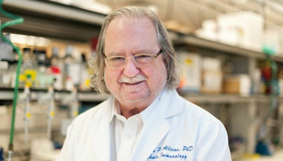 Her er nobelprisvinner James P. Allison i laben på MD Anderson Cancer Center