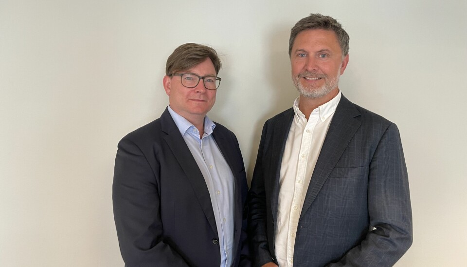 Ånen Ringard (tv) i Rud Pedersen Public Affairs er glad for å få tidligere administrerende direktør i Sykehusinnkjøp Kjetil Istad med på laget.