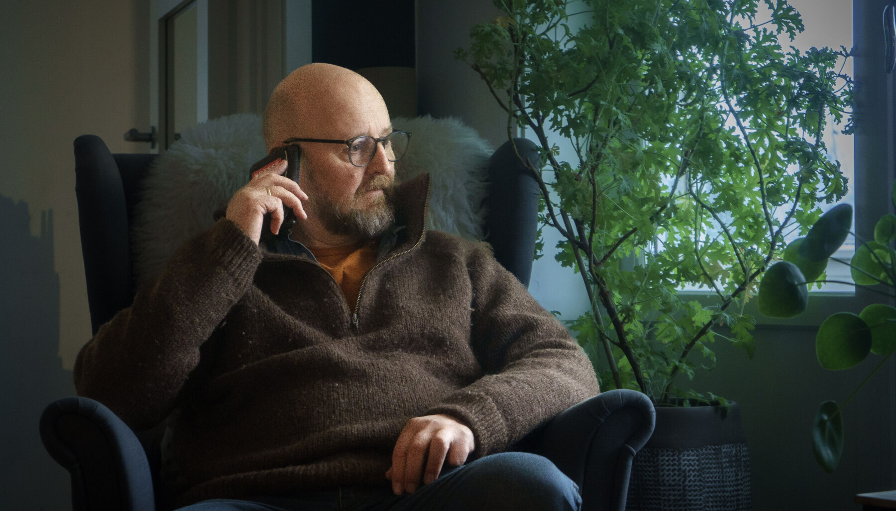 RINGTE KONA: Lars Eivind satt i denne stolen da han ringte til kona for å fortelle at han følte seg rar og susete. RINGTE KONA: Lars Eivind satt i denne stolen da han ringte til kona for å fortelle at han følte seg rar og susete.