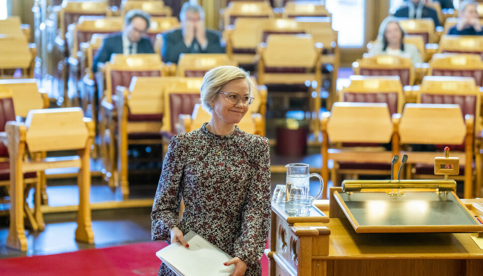 MÅTTE FORKLARE SEG: Helseministen Ingvild Kjerkol måtte svare i Stortingets spørretime på onsdag.