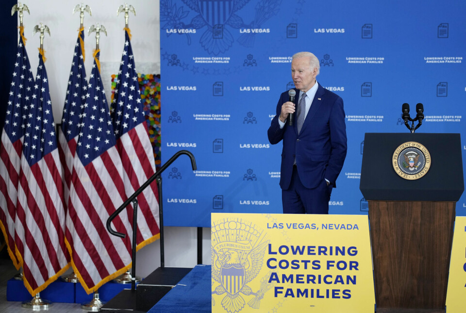 President Joe Biden snakker om helsetjenester og insulin.