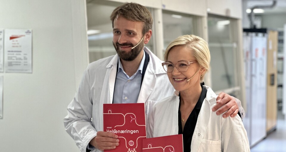 LOVTE DOBLING: Da daværende næringsminister Jan Christian Vestre og helseminister Ingvild Kjerkol presenterte Veikart for helsenæring i august 2023 slo de fast at målene i nasjonal handlingsplan for kliniske studier skulle holdes.