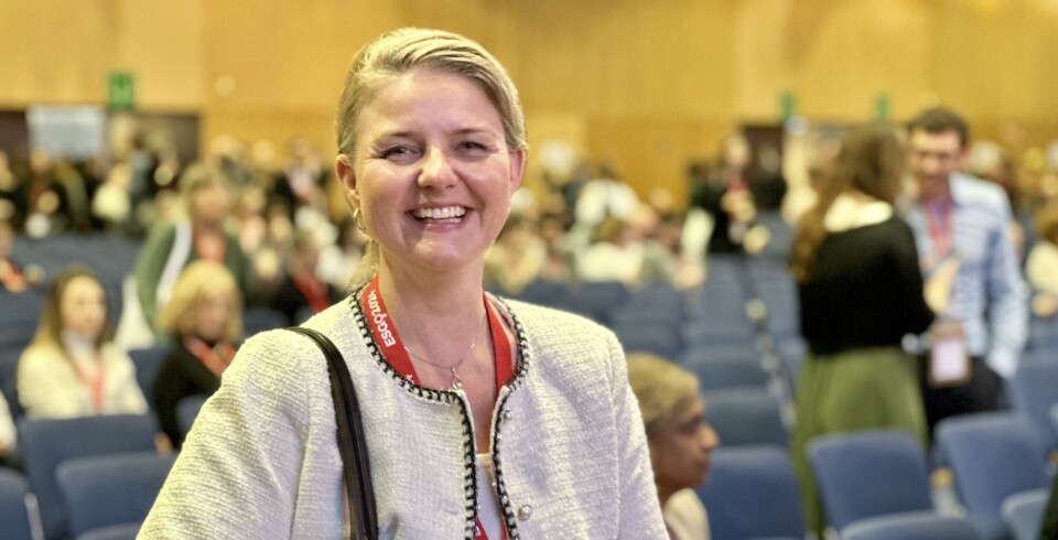 NY JOBB: OUS-overlege og gynekolog Ane Gerda Zahl Eriksson. Her avbildet på gynkreft-kongressen ESGO i Barcelona i 2024.