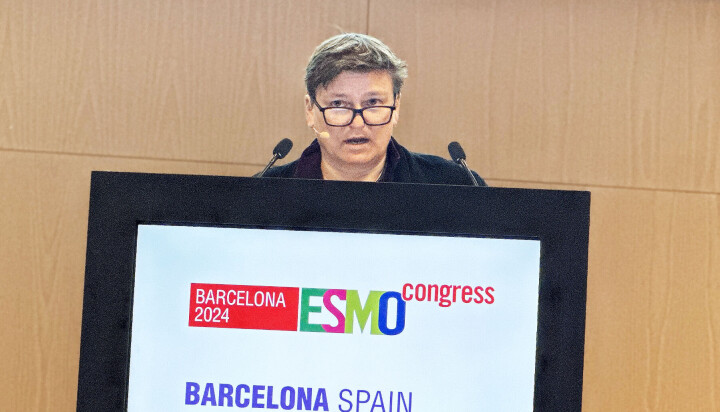 OPPLÆRING: Spesialrådgiver Anja Schiel i Direktoratet for medisinske produkter (DMP) fortalte blant annet deltakerne på ESMO om hvordan DMP arbeider med metodevurderinger på legemidler.