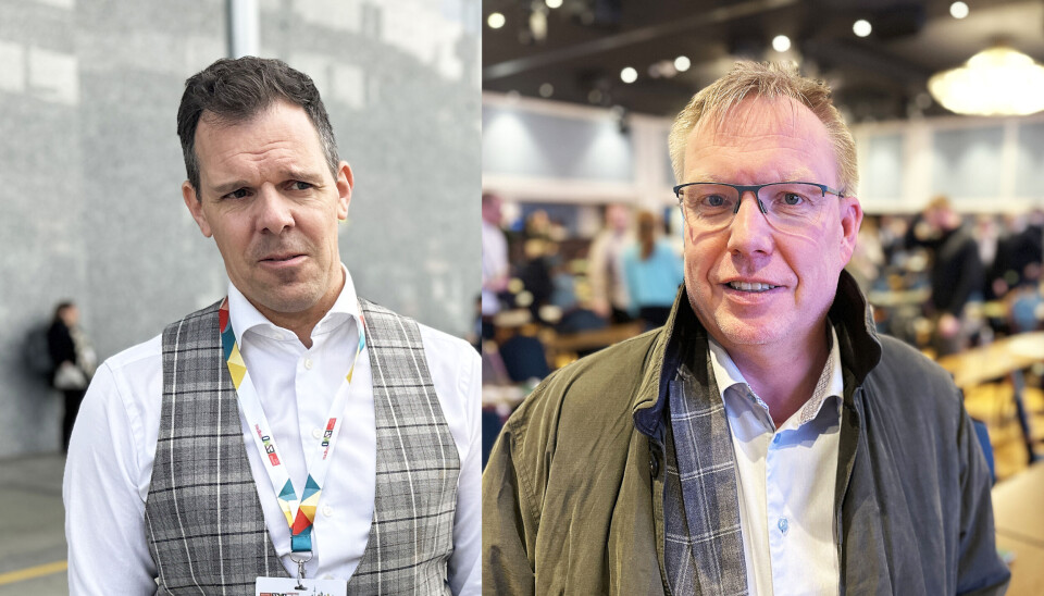 SAVNER SEMINAR: Fra venstre: Daniel Heinrich, avdelingsoverlege ved Sykehuset Innlandet Gjøvik og Andreas Stensvold, fagdirektør ved Sykehuset Østfold, er begge skuffet over at Sykehusinnkjøps seminar for kreftanbudet ikke ble gjennomført i år.