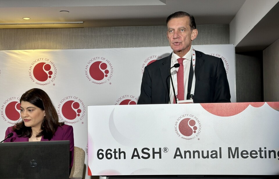 Professor Meletios-Athanasios Dimopoulos har ledet Aquila-studien. Her er han avbildet under pressekonferansen.