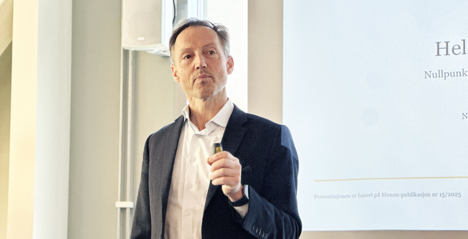 SÅRBART: – En eventuell flytting av virksomhet fra GE Healthcare til USA eller EU vil ha svært negative konsekvenser for norsk helseindustri, sier Menon-økonom Eirik W. Jakobsen. Her avbildet under et frokostmøte denne uken.