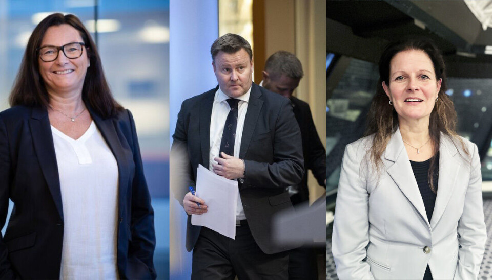 Departementsråd Cathrine Marie Lofthus (th), tidligere assisterende helsedirektør Espen Rostrup Nakstad og konstituert helsedirektør Mariann Hornnes har søkt stillingen som ny helsedirektør.