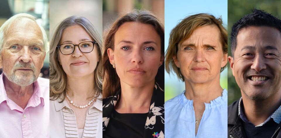KRITIKK FRA ORGANISASJONENE: Fra venstre: Olav Ljøsne, avtroppet leder i Blodkreftforeningen, daglig leder i Brystkreftforeningen, Camilla Skare, Ingrid Stenstadvold Ross, generalsekretær i Kreftforeningen, generalsekretær Lilly Ann Elvestad i Funksjonshemmedes Fellesorganisasjon (FFO) og Magne Wang Fredriksen, generalsekretær i LHL.