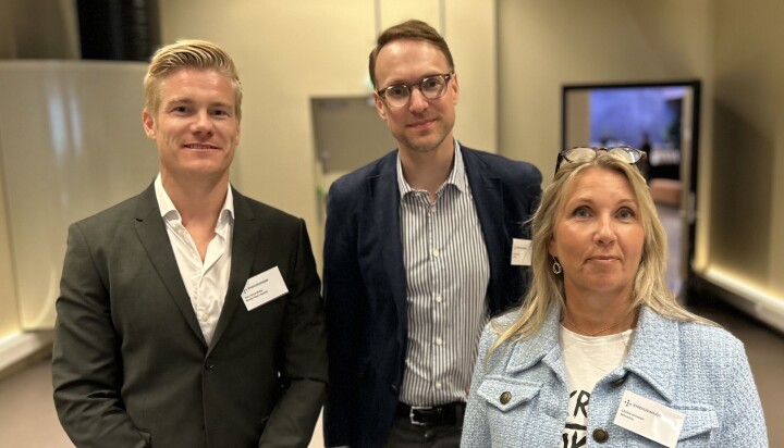 Jens Østby (BMS), Audun Ohna (Roche) og Ulrika Jonsson (Novartis)