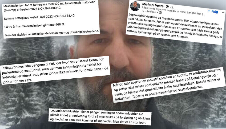 Nye metoder-lege omtaler legemiddelindustrien som «grådige» og «skruppelløse» – gir DMP råd om terskelverdi